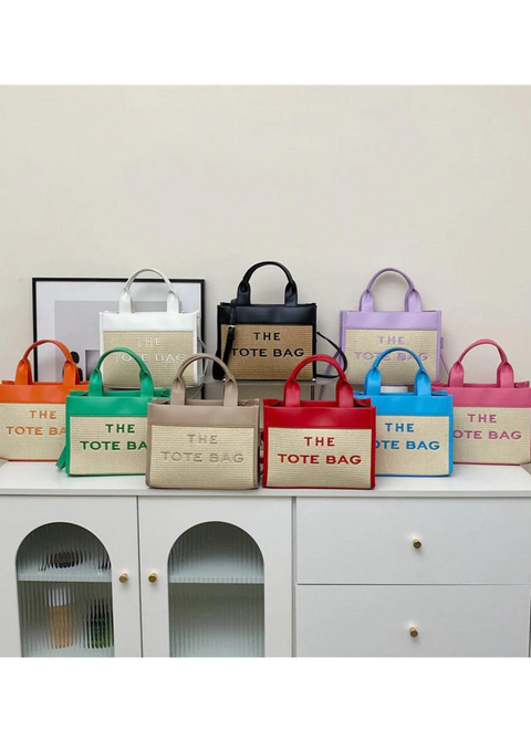 Straw Tote Bag (available in multiple colours)
