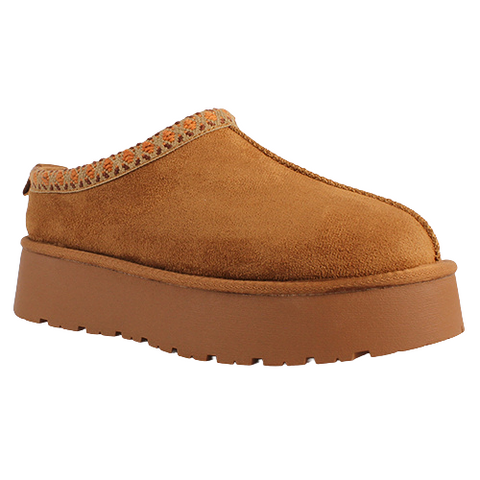 XTI Ladies Slip on Mules - Camel