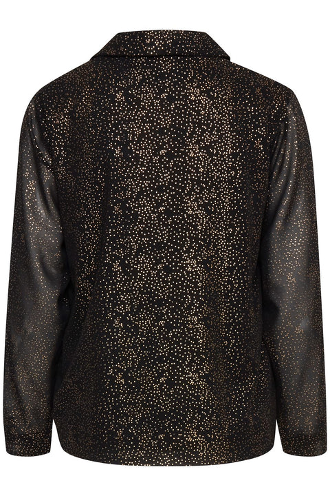 Ichi Black Jacket with gold dots