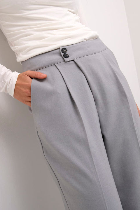 Kaffe Kamerle Pants - Grey 7/8 length