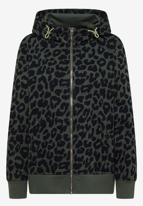 Cecil Animal Print Hoody - navy