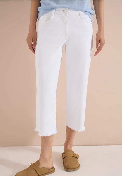 Cecil Neele White 3/4 Length Jeans