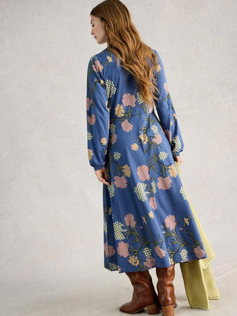 White Stuff Megan Jersey Long Sleeve Midi Dress
in BLUE MULTI