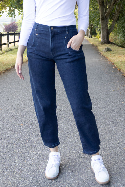 No2moro Rhea Barrell Leg - Indigo Wash