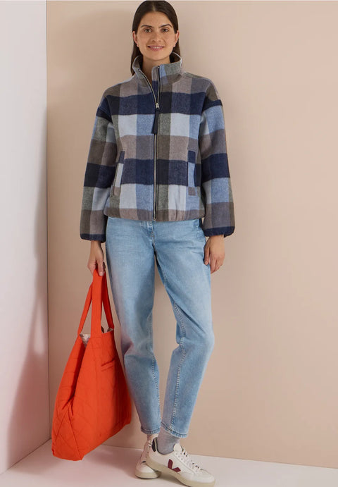 Cecil Check Blouson Jacket - urban dark navy