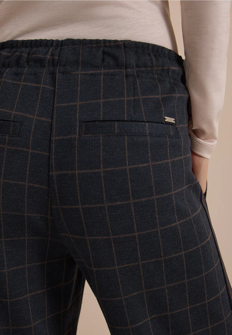 Cecil Wide Leg Trousers with check pattern