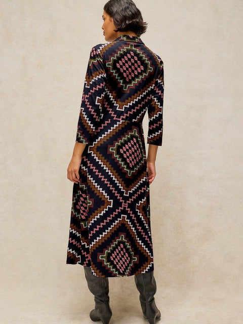 White Stuff Rua Dress - navy multi