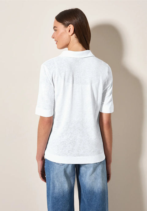 Cecil  Linen Look Polo Shirt