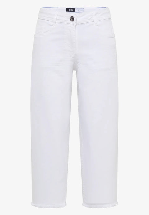 Cecil Neele White 3/4 Length Jeans