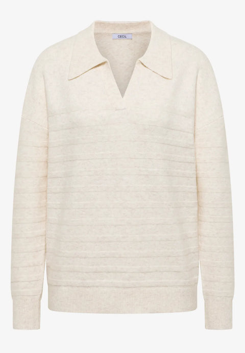 Cecil Cosy Polo Style Knit