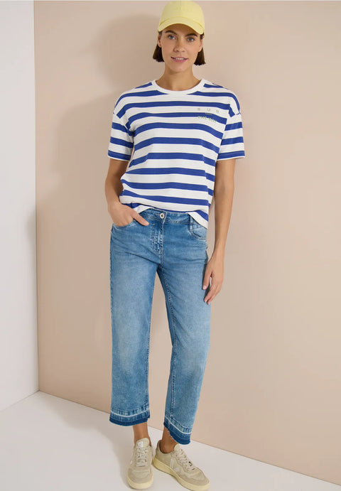 Cecil Striped T-Shirt - blue