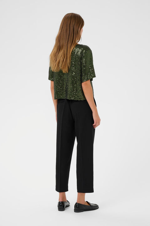 Kaffe Kamiranda Sequin Blouse - Ivy Green