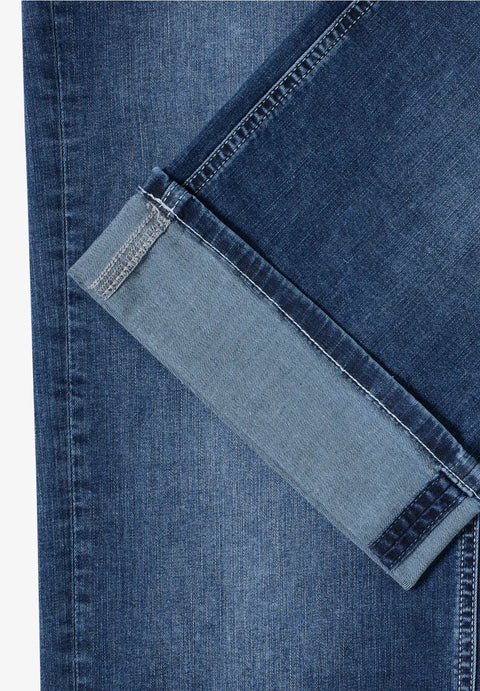 Cecil Toronto Wide Leg Slim Fit Jeans -mid blue wash