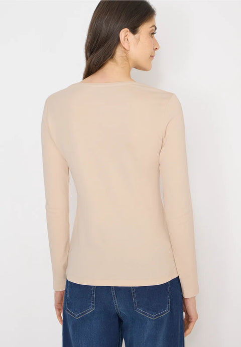 Cecil Pia Basic Top - Pearl Beige