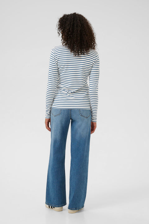 Liddy Long Sleeve T-Shirt - Blue & Wine