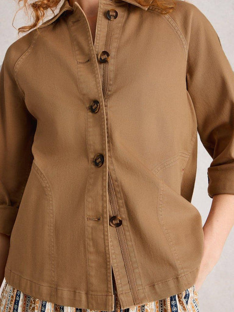 White Stuff Eden Collared Denim Jacket
in DARK NATURAL