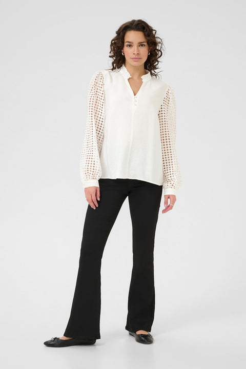 Kaffe Katuelle Blouse - Chalk