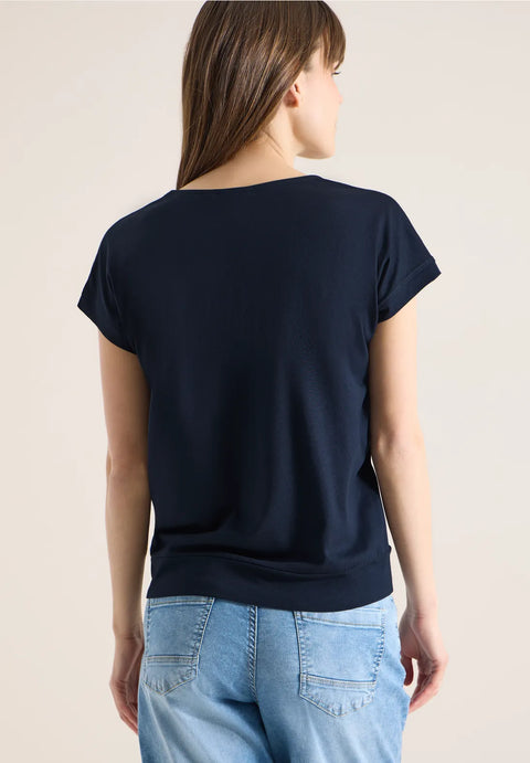 Cecil V Neck T-Shirt - Universal Blue