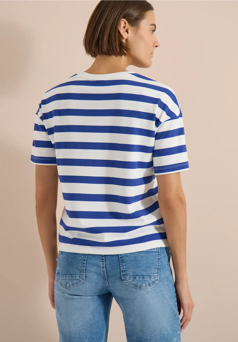 Cecil Striped T-Shirt - blue