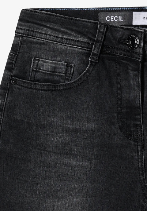 Cecil Toronto Bootcut Jeans - Black Washed