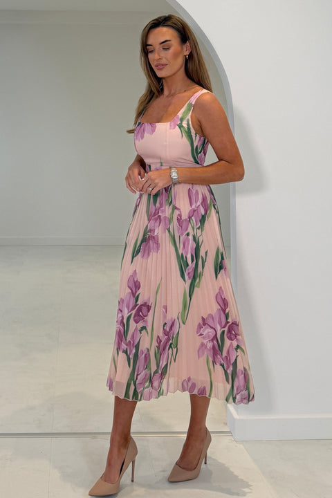 Girl in Mind Lola Floral Print Midi Dress