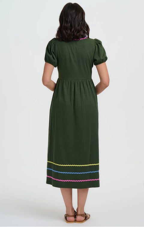 Sugarhill Renee Jersey Midi Dress - Olive