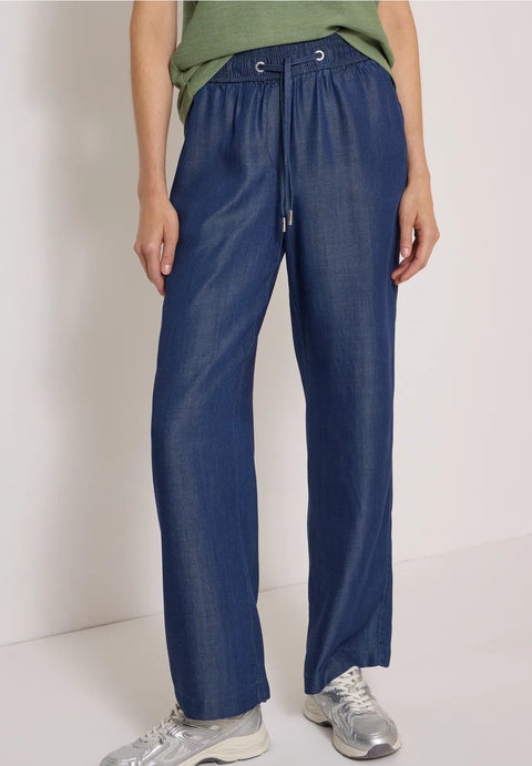 Cecil Wide Leg Tencel Denim Trousers