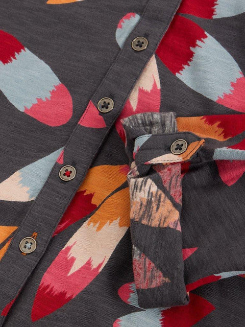 White Stuff Annie Jersey Shirt - Grey Print