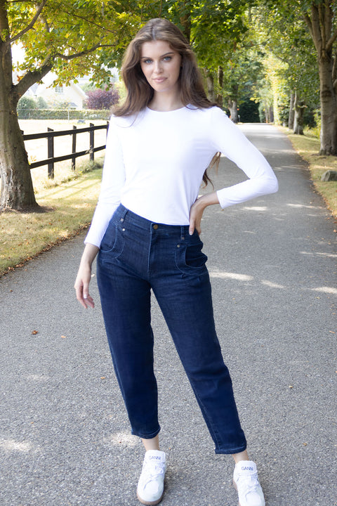No2moro Rhea Barrell Leg - Indigo Wash
