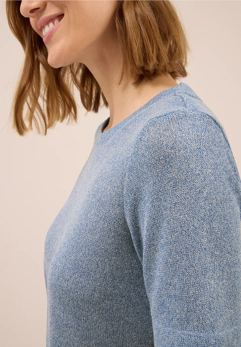 Cecil Light Short Sleeve Knit - Sky Blue
