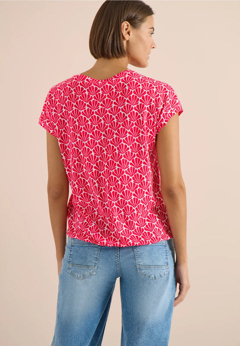 Cecil Short Sleeve T-Shirt with Lace Detail