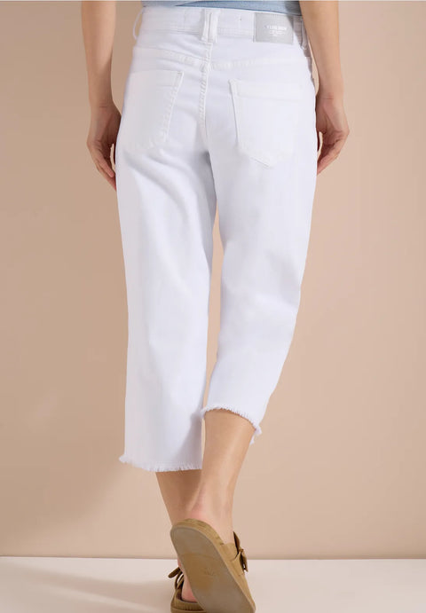 Cecil Neele White 3/4 Length Jeans