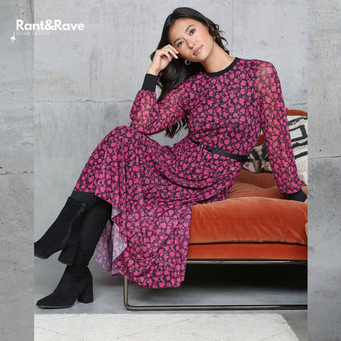 Rant & Rave Gwyneth Dress - Pink