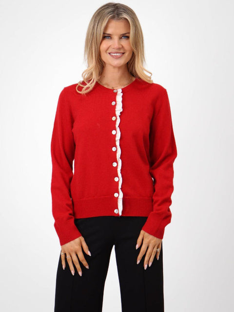 Kate & Pippa Lilah Cardigan In Red