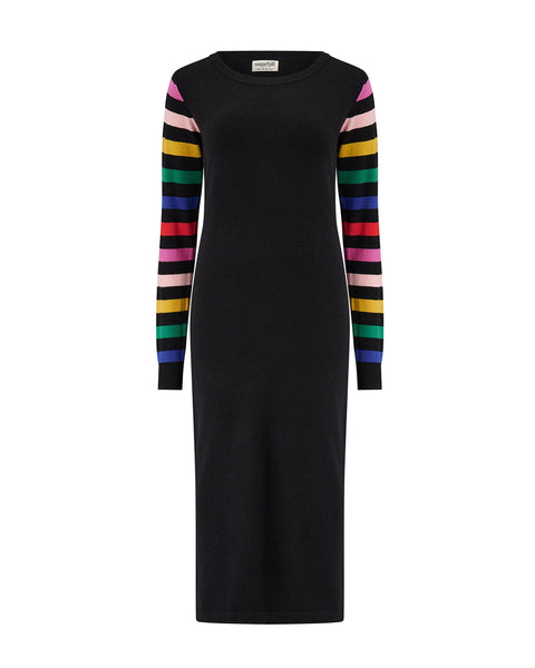 Sugarhill Liselle Midi Knit Dress - Black