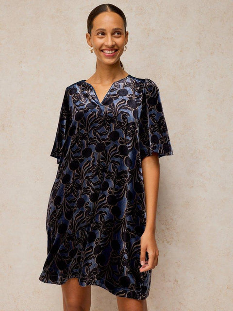 White Stuff Harpur Velvet Shift Dress