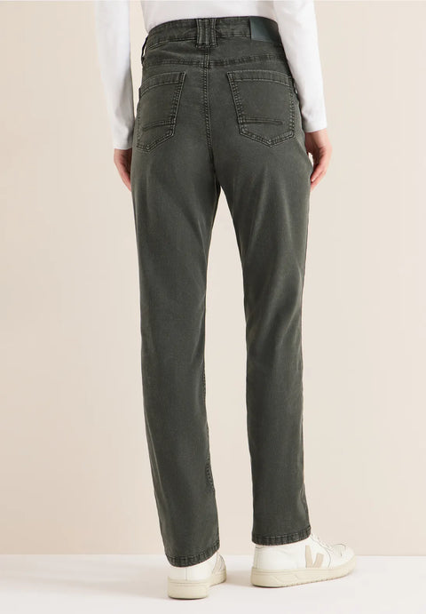 Cecil Straight Leg Jeans - Raw Khacki