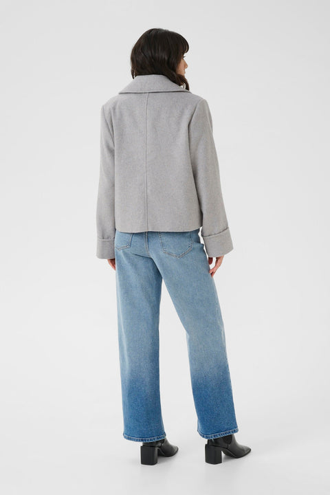 Kaffe Kajulia Coat - Light Grey