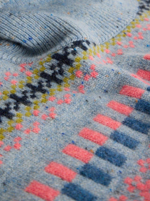 White Stuff Felicity Farisle Jumper- Blue Multi