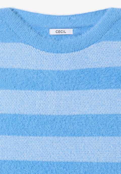 Cecil Striped Feather Yarn - Blue