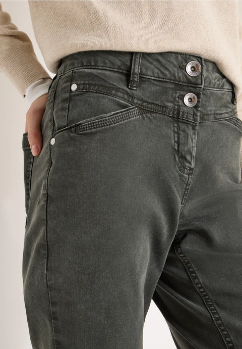 Cecil Straight Leg Jeans - Raw Khacki