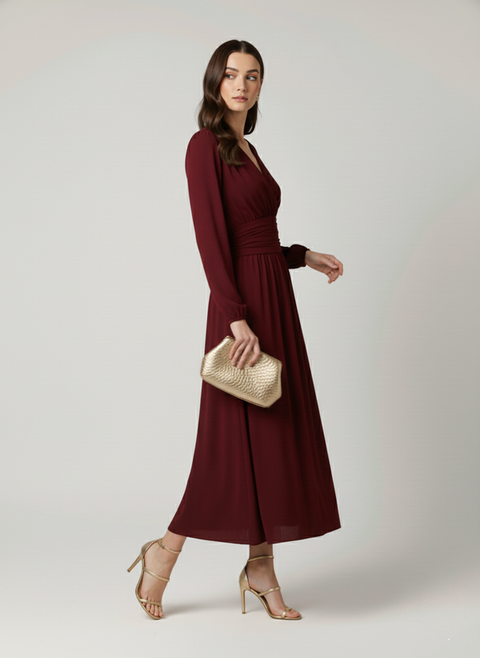 Marc Angelo Lisa Midi Dress -Chilly Red