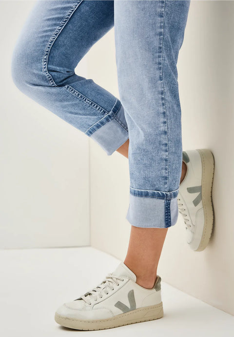 Cecil Scarlett Jeans with Turn Up - Light Blue