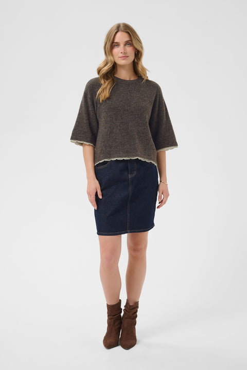 Cream Kibana Knit - Java Melange