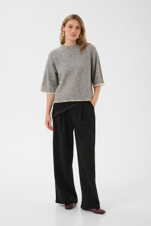 Cream Kibana Knit - Grey Melange
