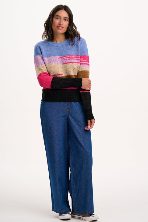 Sugarhill Asher Jumper - Multi Abstract Landscape