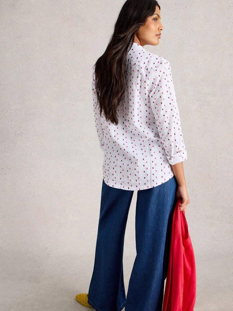 White Stuff Sophie Organic Cotton Shirt - White multi