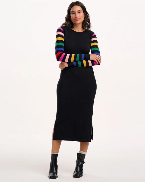 Sugarhill Liselle Midi Knit Dress - Black