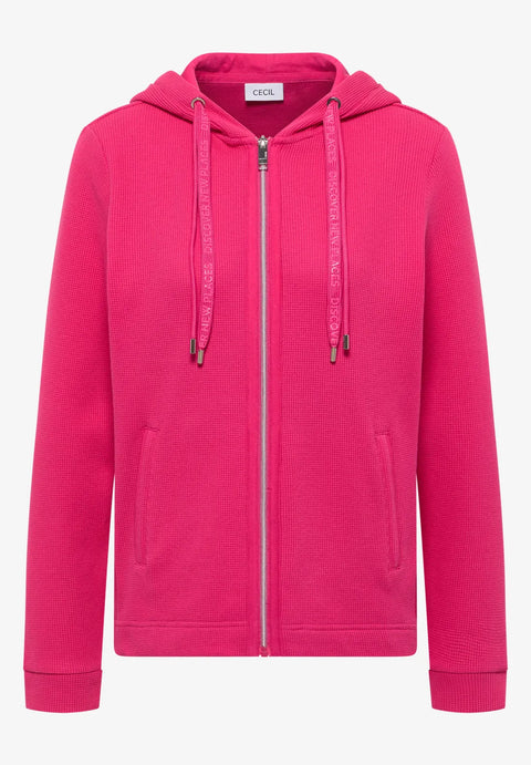 Cecil Zip Hoody - Beetroot Pink