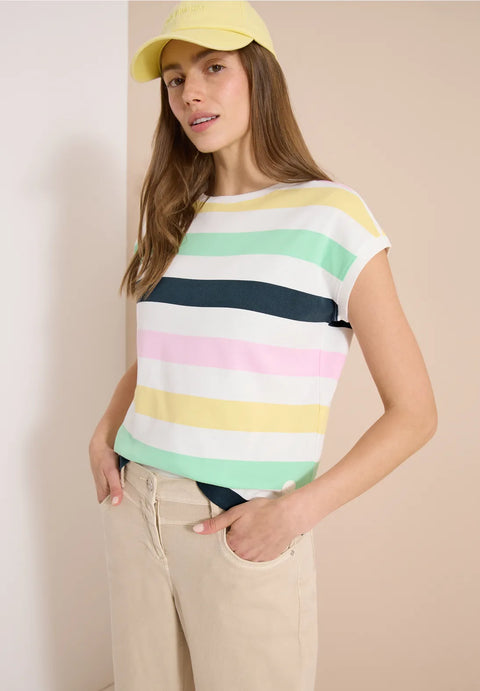 Cecil Multistripe T-Shirt - Vanilla White